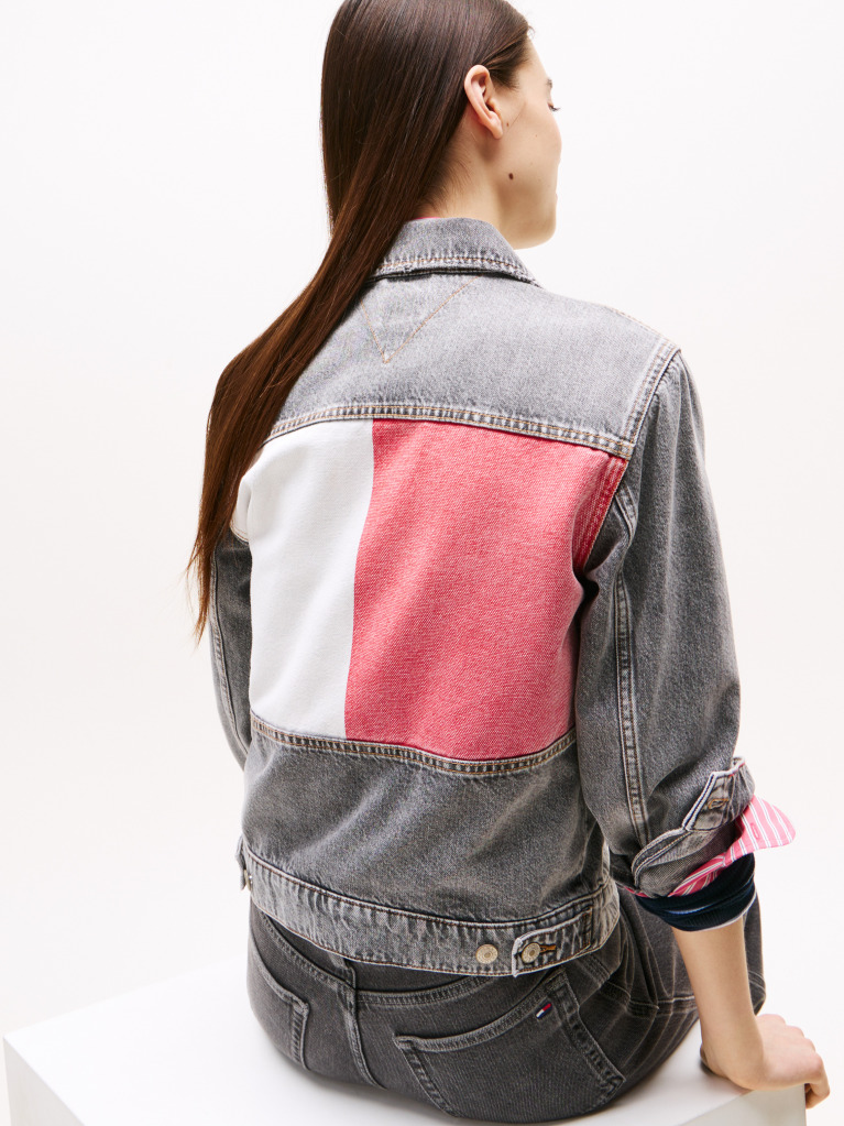 Denim Denim Trucker Τζάκετ Με Colour-Block Λογότυπο  Γυναίκες