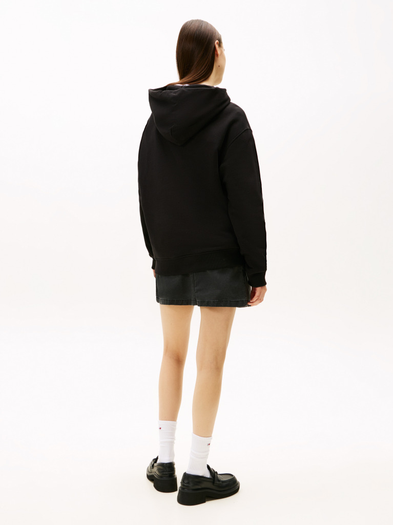 Μαύρο Άνετο Hoody Με Σημαία  Γυναίκες
