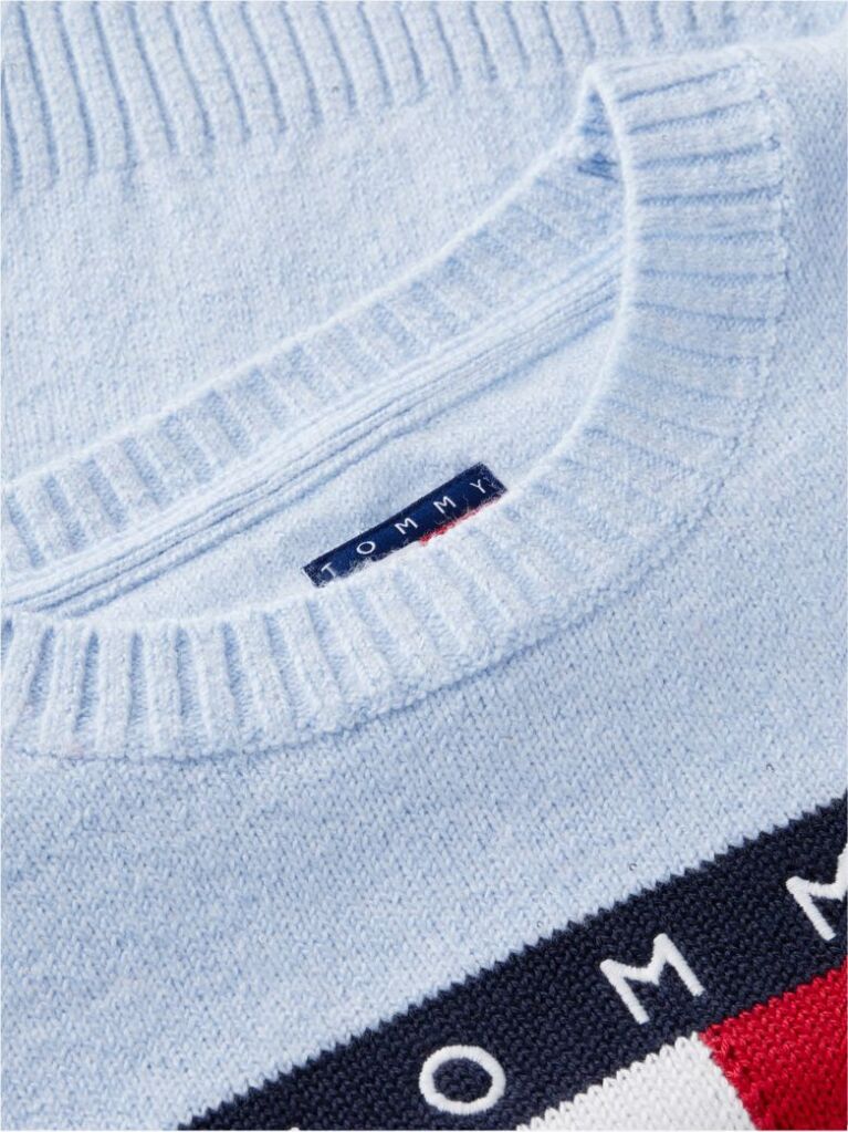 Μπλε Πουλόβερ Σε Slim Γραμμή Με Σημαία Tommy  Γυναίκες
