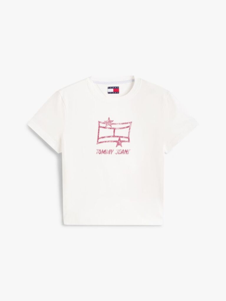 Μπεζ Κοντομάνικο T-Shirt Σε Κανονική Γραμμή Με Λογότυπο  Γυναίκες