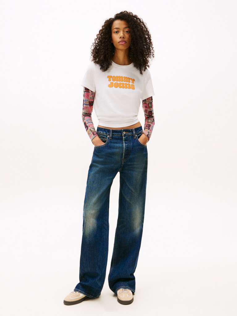 Beige Essential Regular Logo Tee  Women