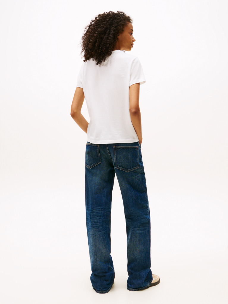 Beige Essential Regular Logo Tee  Women