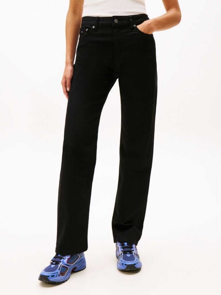 Denim Μαύρο Slim Τζιν Σε Ίσια Γραμμή Με Κανονική Μέση  Γυναίκες