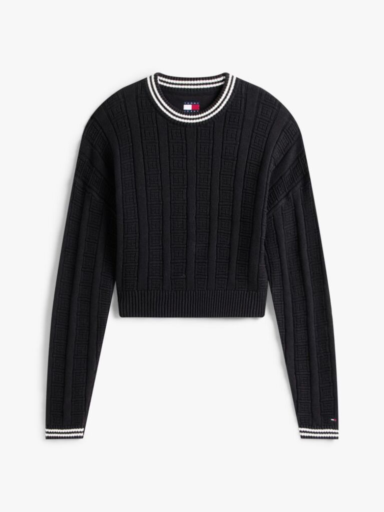 Black Flag Cable Knit Relaxed Jumper  Women