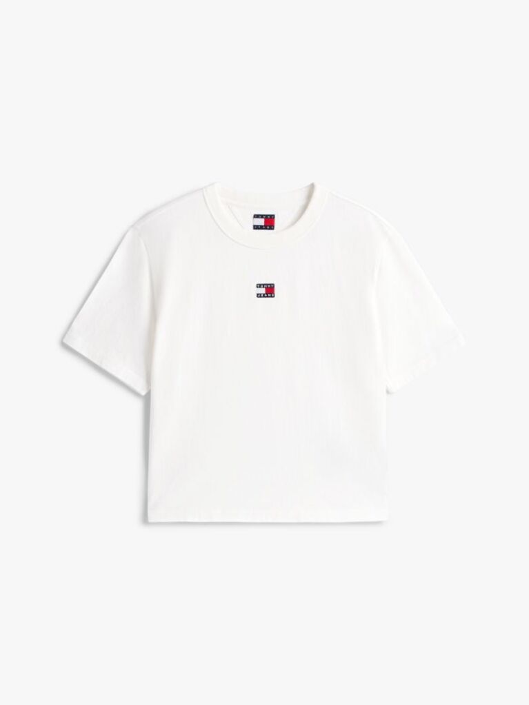 Beige Boxy Badge Tee  Women