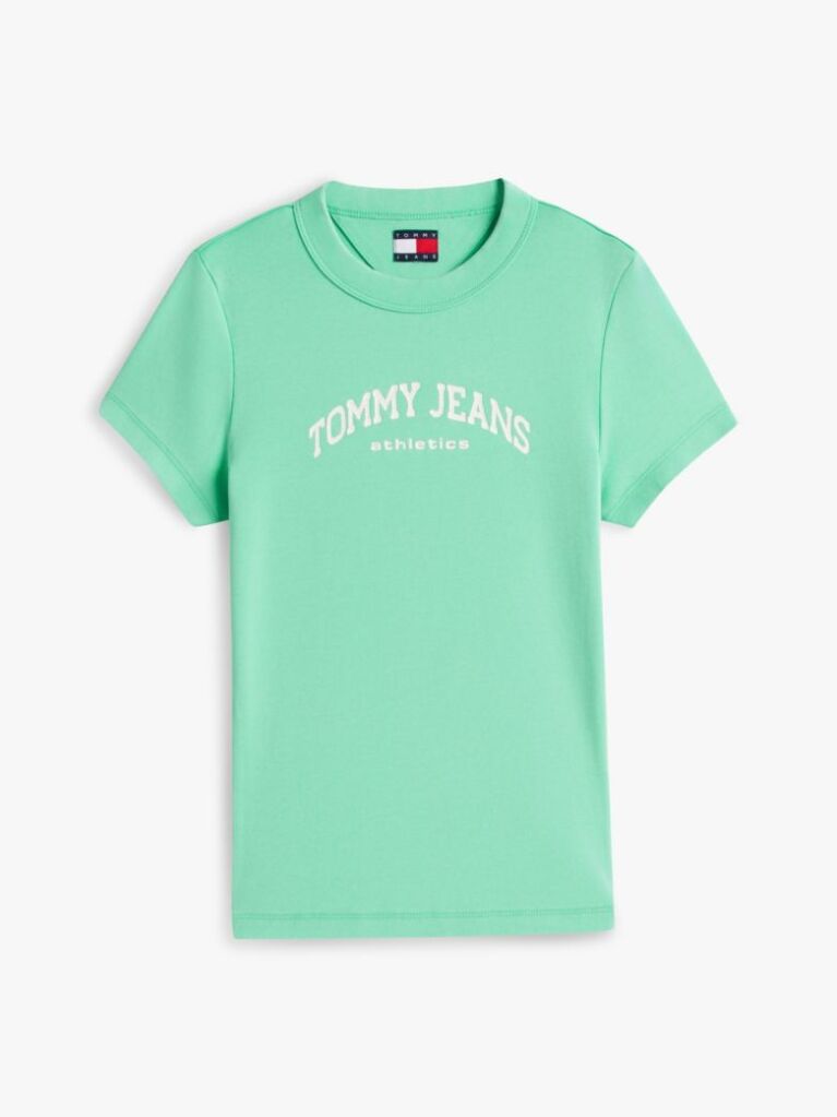 Μπλε Slim T-Shirt Με Κλασική Λαιμόκοψη Και Λογότυπο  Γυναίκες
