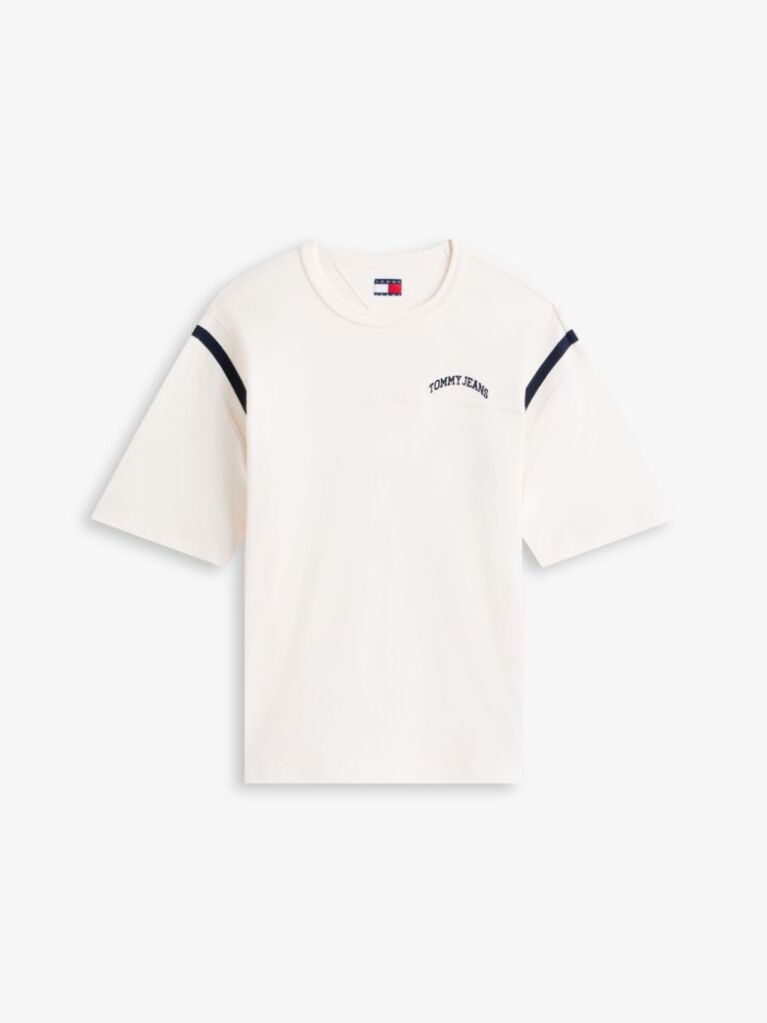 Μπεζ Oversized T-Shirt Με Κλασική Λαιμόκοψη Και Λογότυπο  Γυναίκες