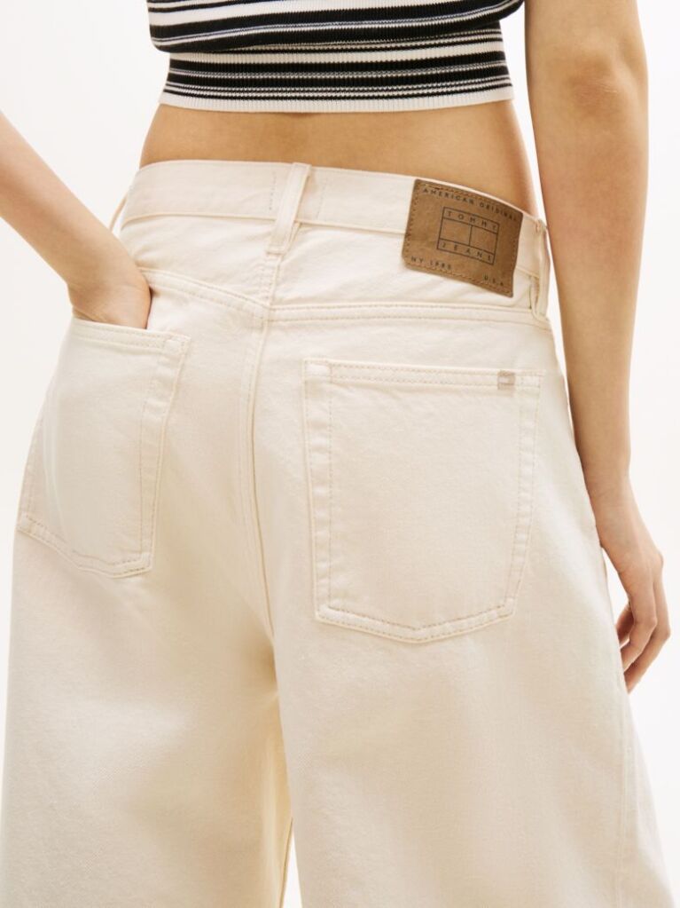 Denim Loose Ίσιο Παντελόνι Με Κανονική Μέση Και Πιέτες  Γυναίκες