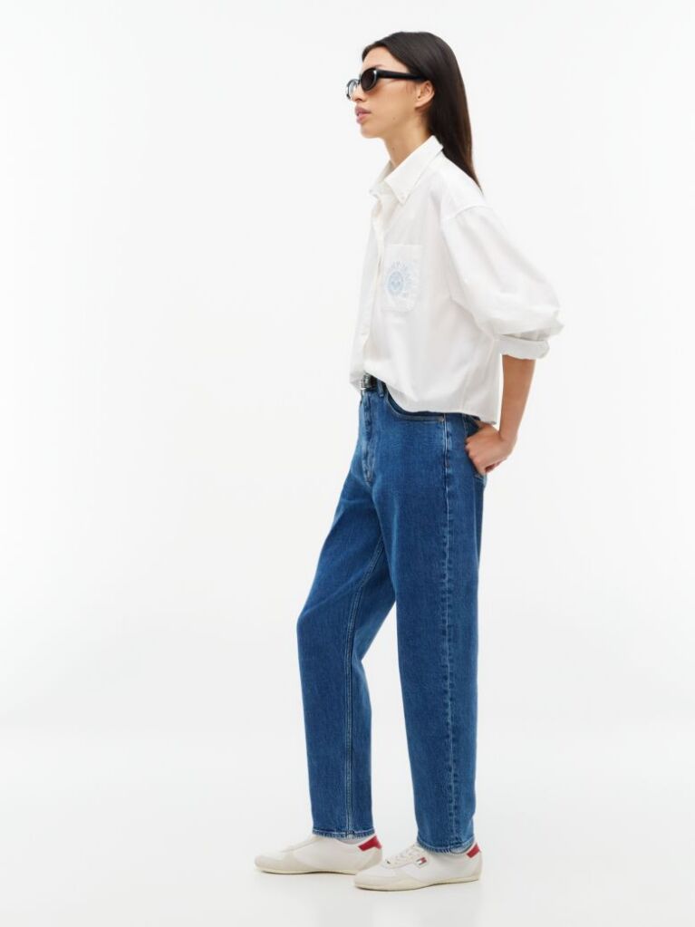 Denim Mom High Rise Tapered Jeans  Women