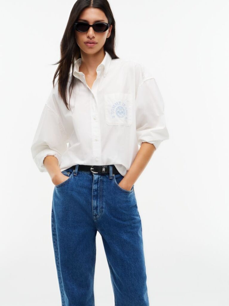 Denim Mom High Rise Tapered Jeans  Women