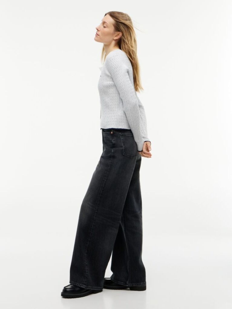Denim Claire Ψηλόμεσο Wide Μαύρο Τζιν  Γυναίκες