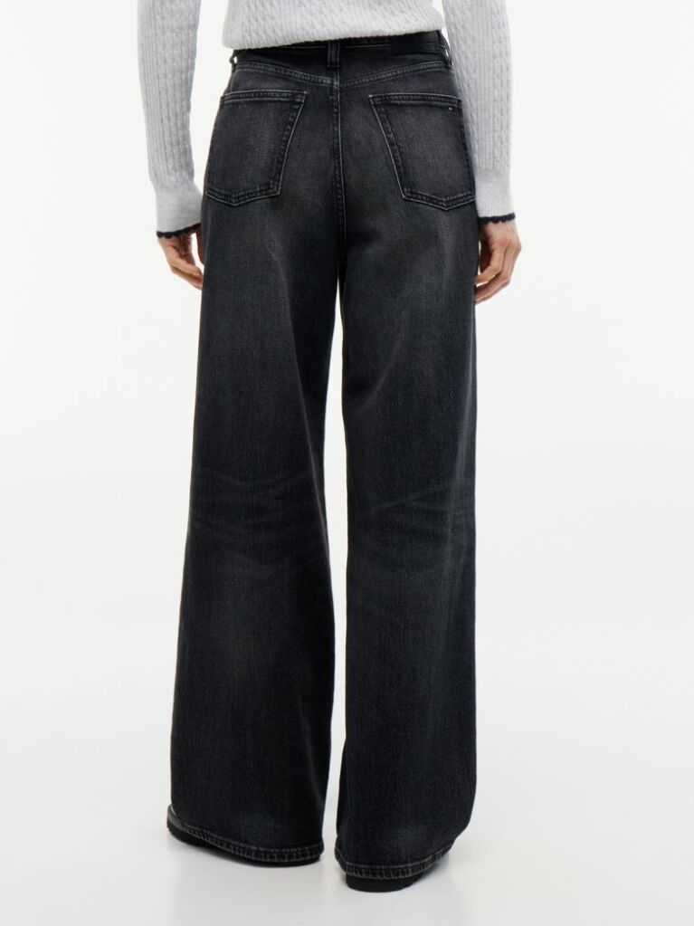 Denim Claire Ψηλόμεσο Wide Μαύρο Τζιν  Γυναίκες