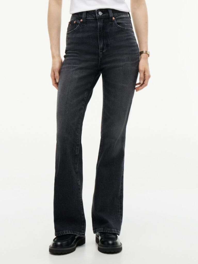 Denim Sylvia High Rise Bootcut Black Jeans  Women