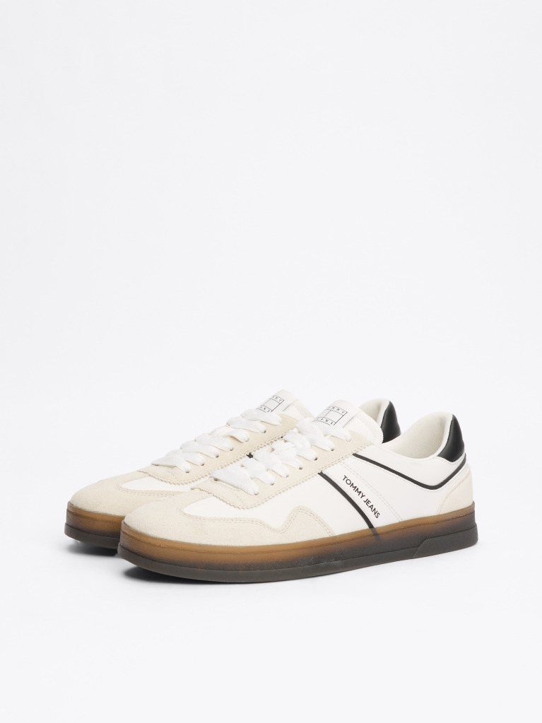 Μαύρο The Greenwich Δερμάτινα Sneakers Με Colour-Pop Λεπτομέρειες  Άνδρες