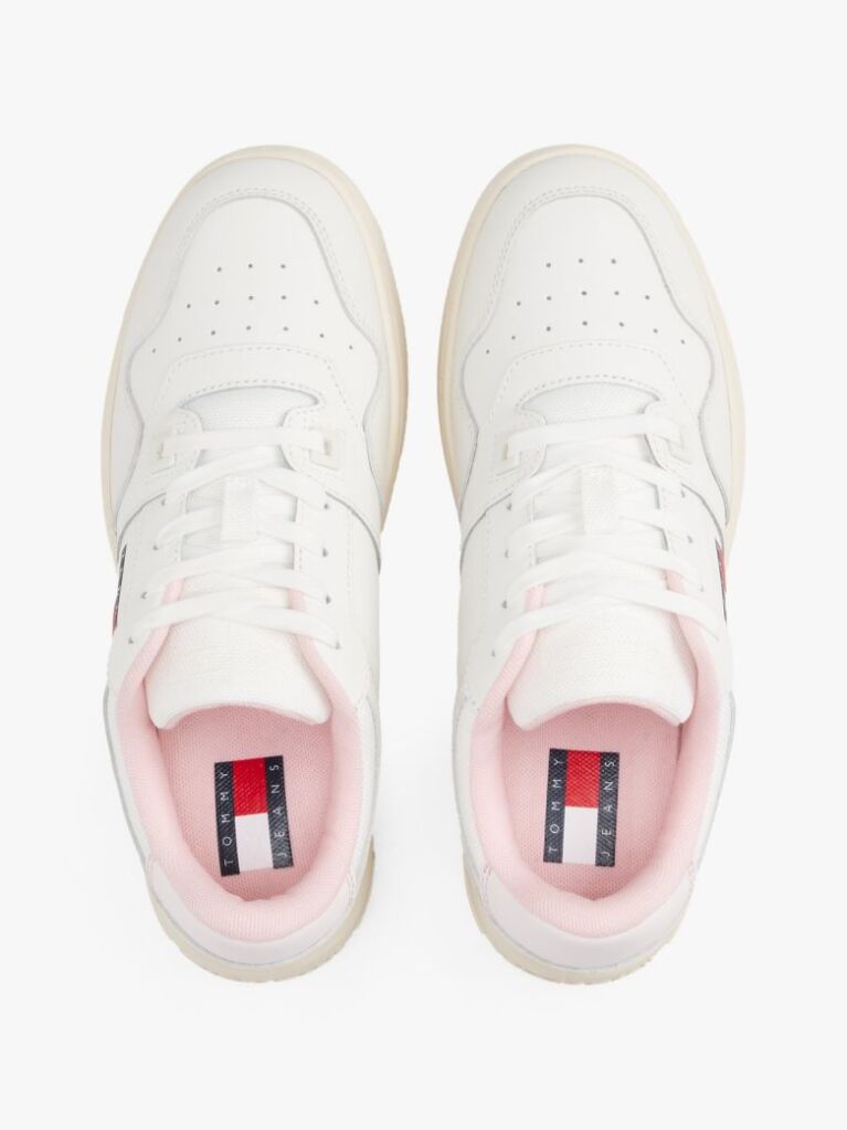Pink Retro Essential Leather Fine-Cleat Basketball Trainers  Women