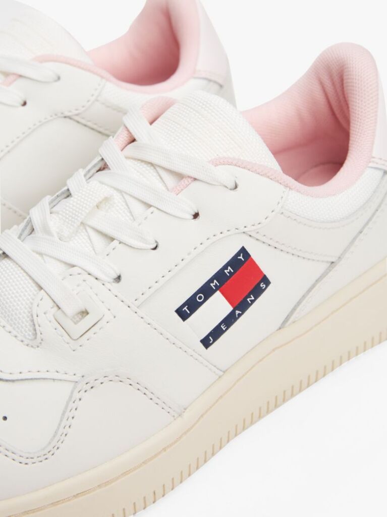 Pink Retro Essential Leather Fine-Cleat Basketball Trainers  Women
