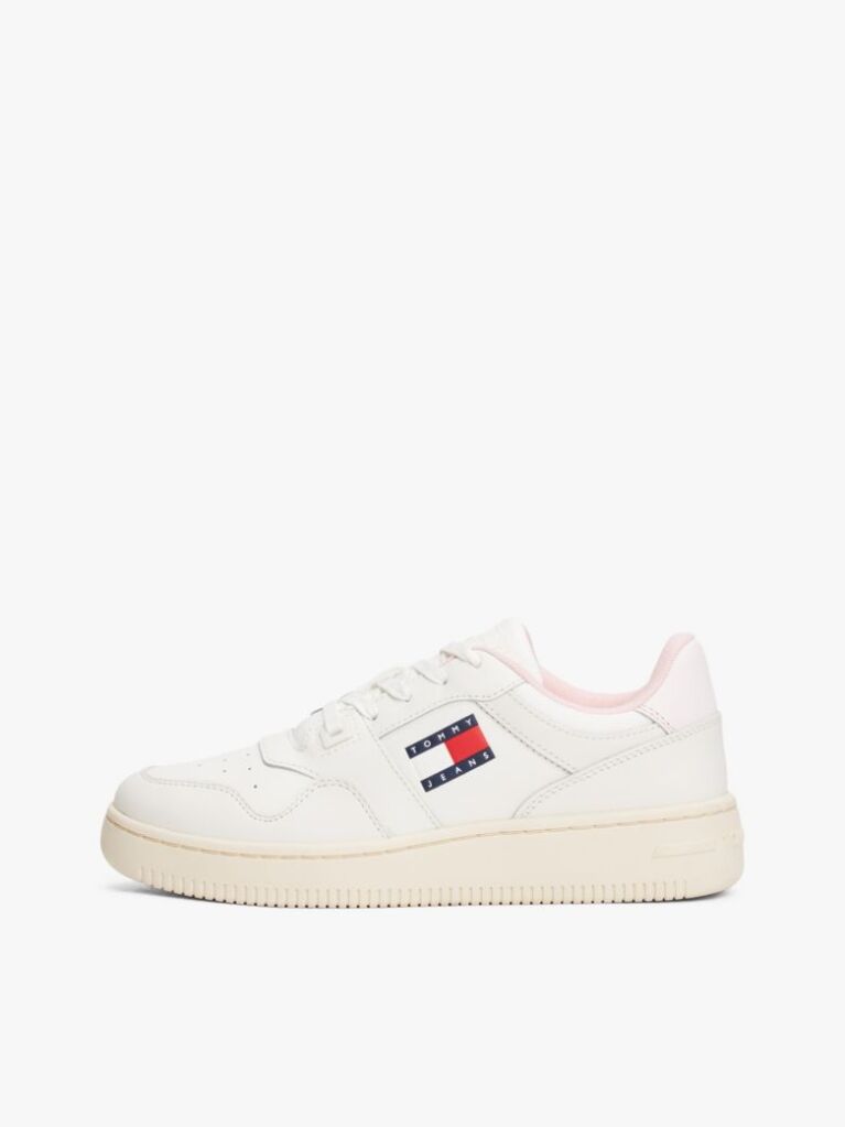 Pink Retro Essential Leather Fine-Cleat Basketball Trainers  Women
