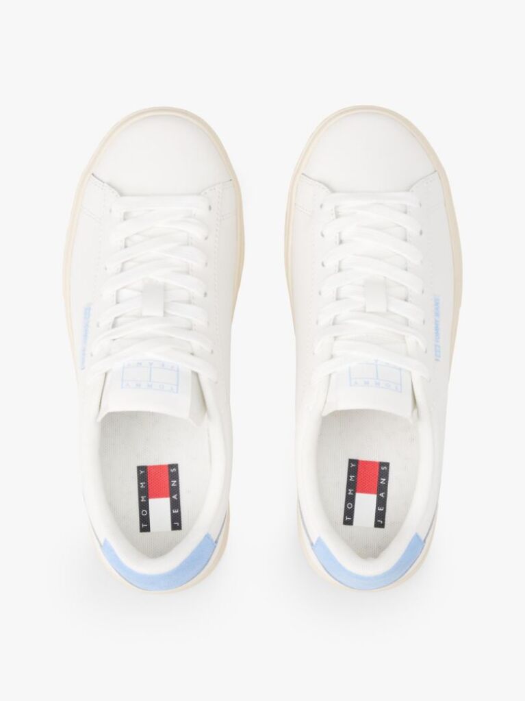 Μπλε Essential Δερμάτινα Sneakers Με Λεπτομέρειες Σε Αντίθεση  Γυναίκες