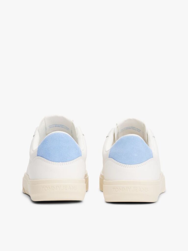 Μπλε Essential Δερμάτινα Sneakers Με Λεπτομέρειες Σε Αντίθεση  Γυναίκες