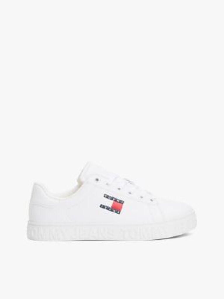 Άσπρο Sneakers Με Ανάγλυφο Λογότυπο Σε Αντίθεση  Γυναίκες