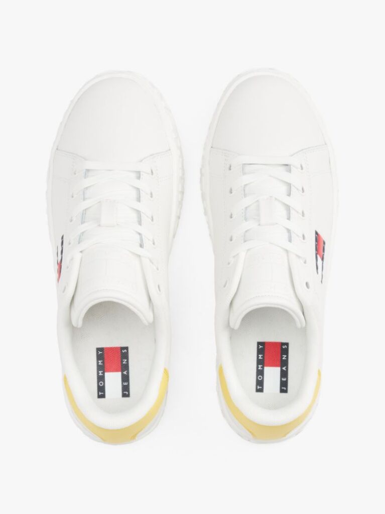 Κίτρινο Sneakers Με Ανάγλυφο Λογότυπο Σε Αντίθεση  Γυναίκες