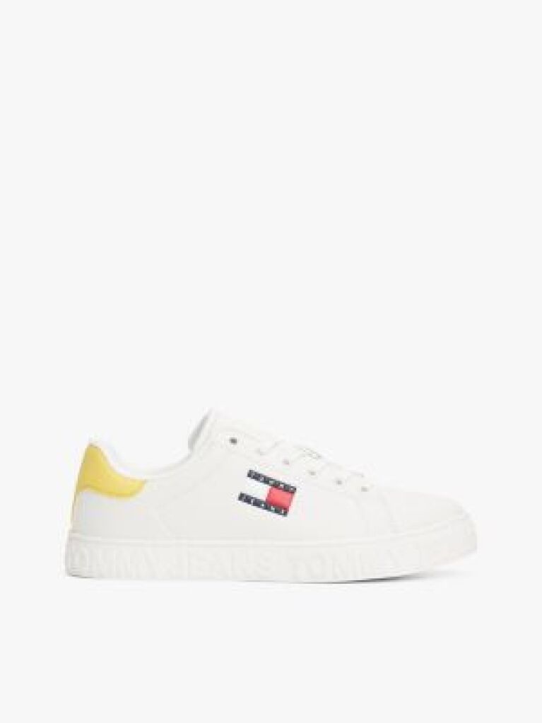 Κίτρινο Sneakers Με Ανάγλυφο Λογότυπο Σε Αντίθεση  Γυναίκες