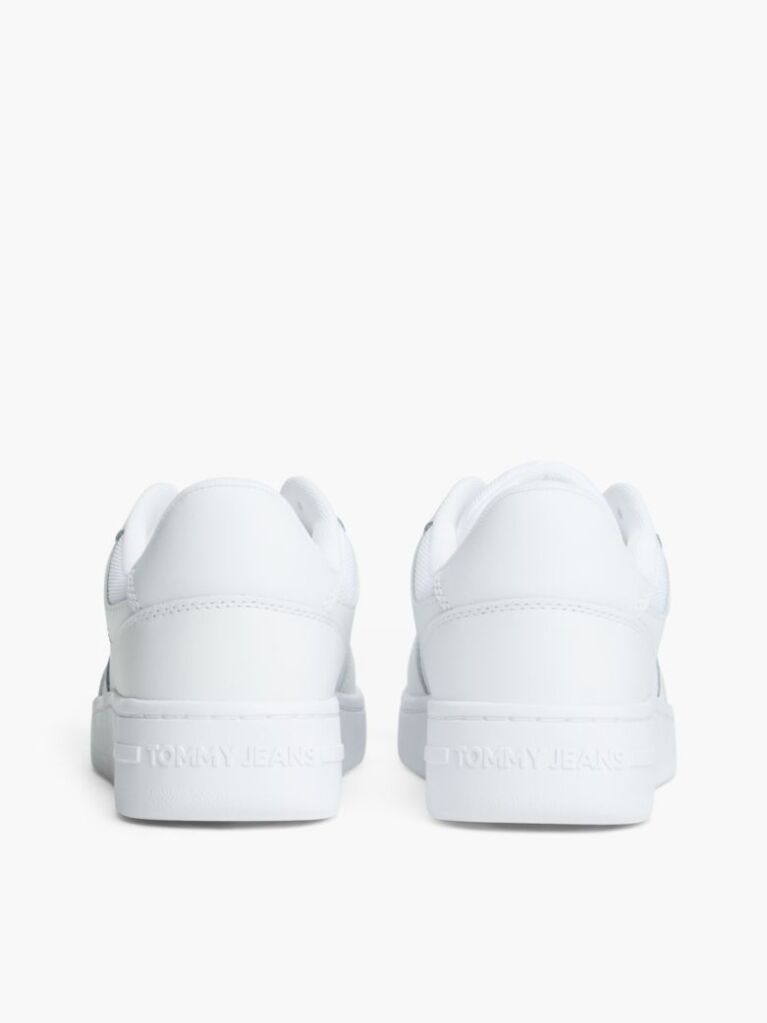Άσπρο Sneakers Retro Basketball Με Λογότυπο Και Δέρμα  Γυναίκες