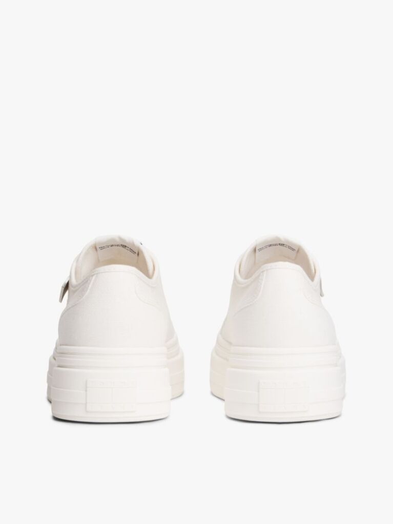 Άσπρο Sneakers Canvas Με Πλατφόρμα  Γυναίκες