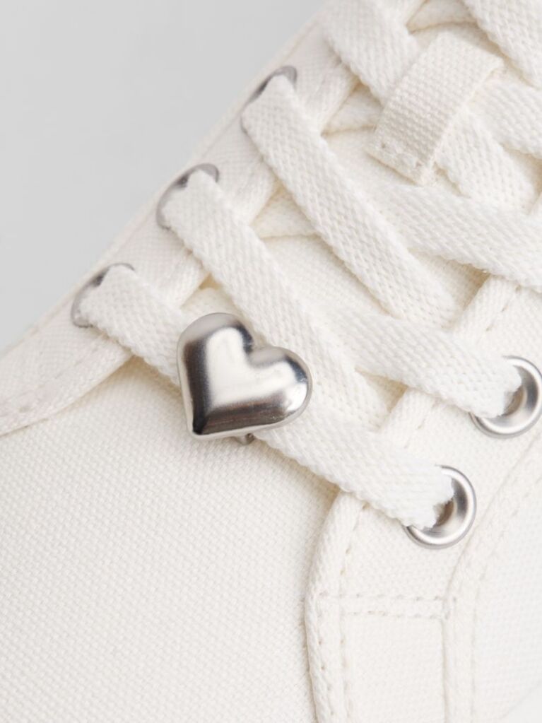 Άσπρο Sneakers Canvas Με Πλατφόρμα  Γυναίκες