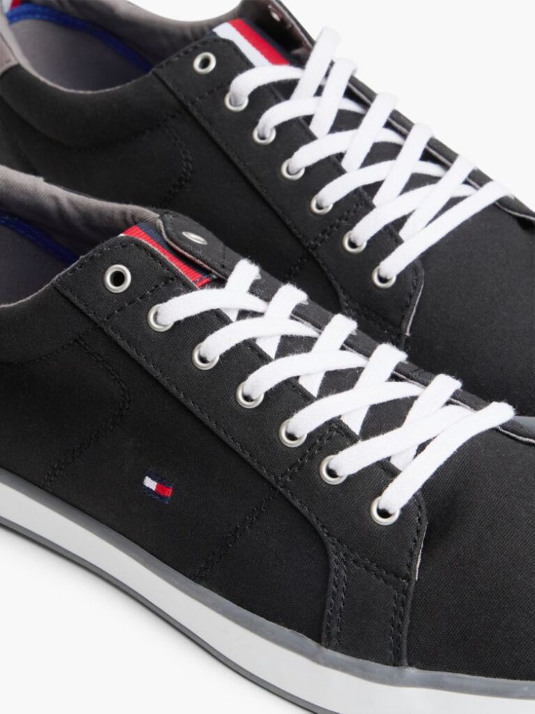 Μαύρο Δετά Sneakers Από Καμβά  Άνδρες