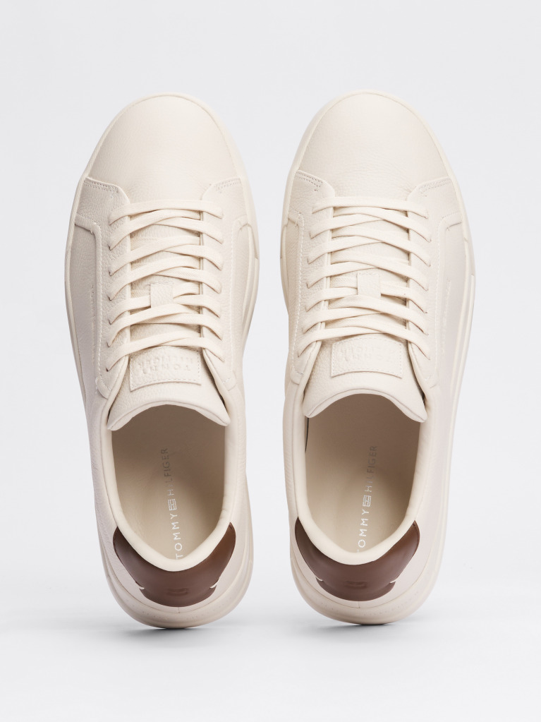Μπεζ Δερμάτινα Sneakers  Άνδρες