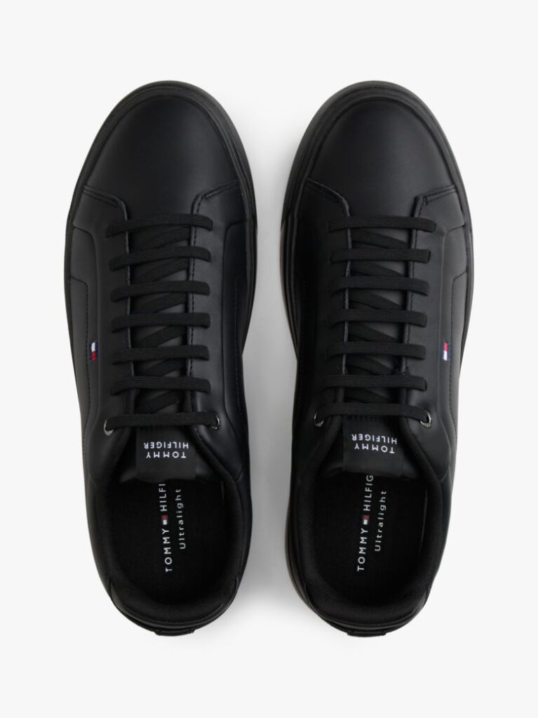 Μαύρο Δερμάτινα Sneakers  Άνδρες
