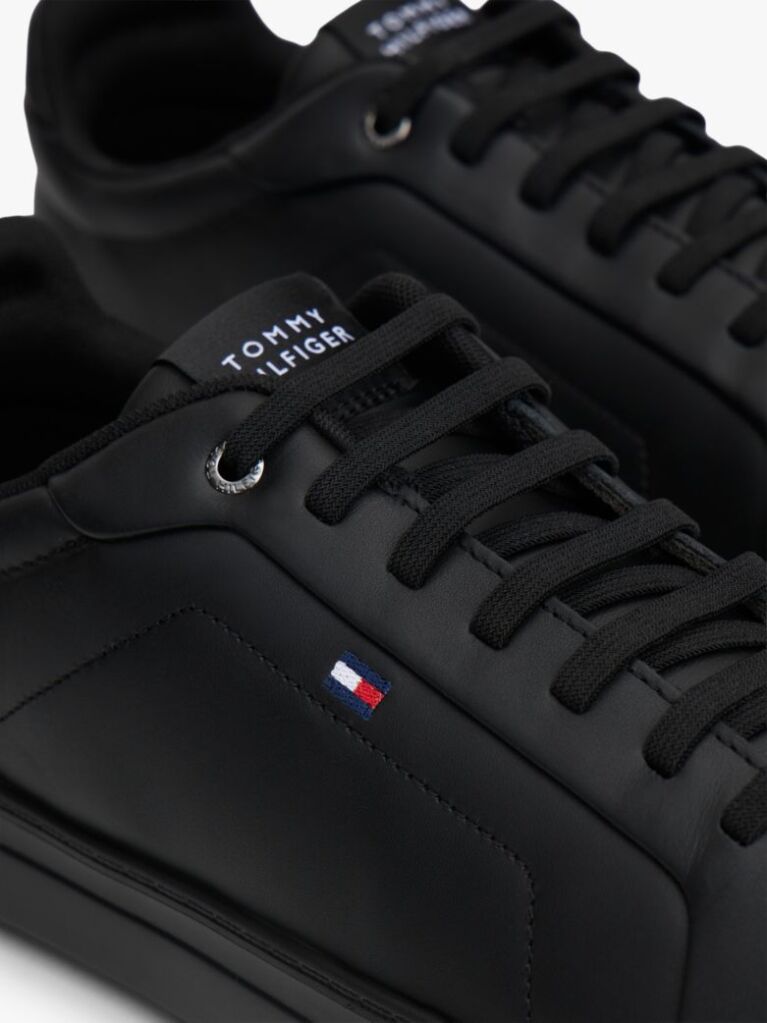 Μαύρο Δερμάτινα Sneakers  Άνδρες