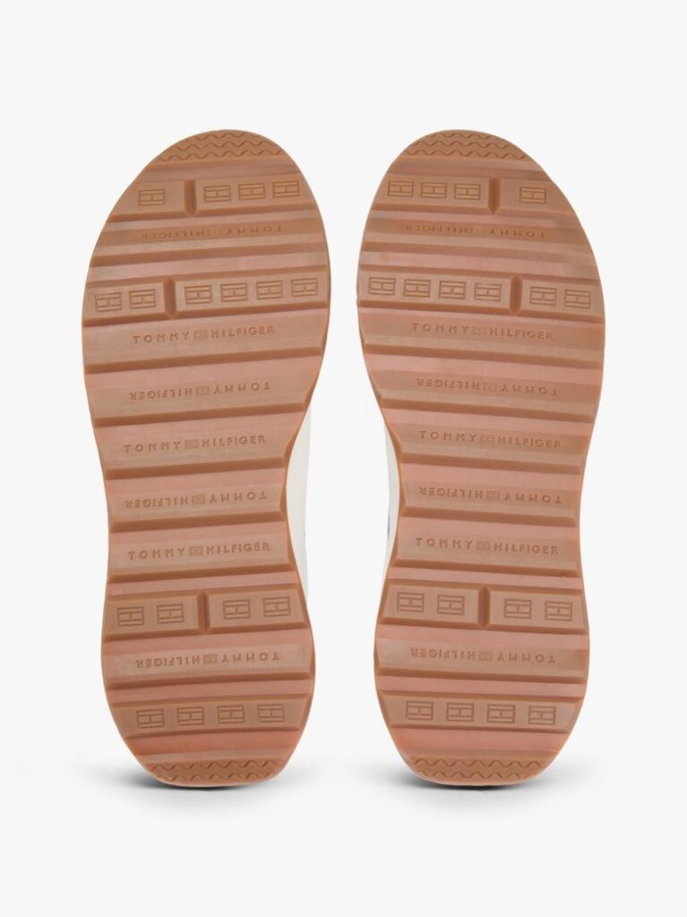 Μπεζ Δερμάτινα Ρετρό Sneakers Με Μίξη Υφών  Άνδρες