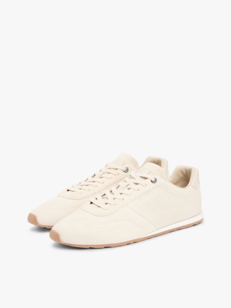 Μπεζ Σουέτ Sneakers Με Μονοτυπία Hilfiger  Άνδρες