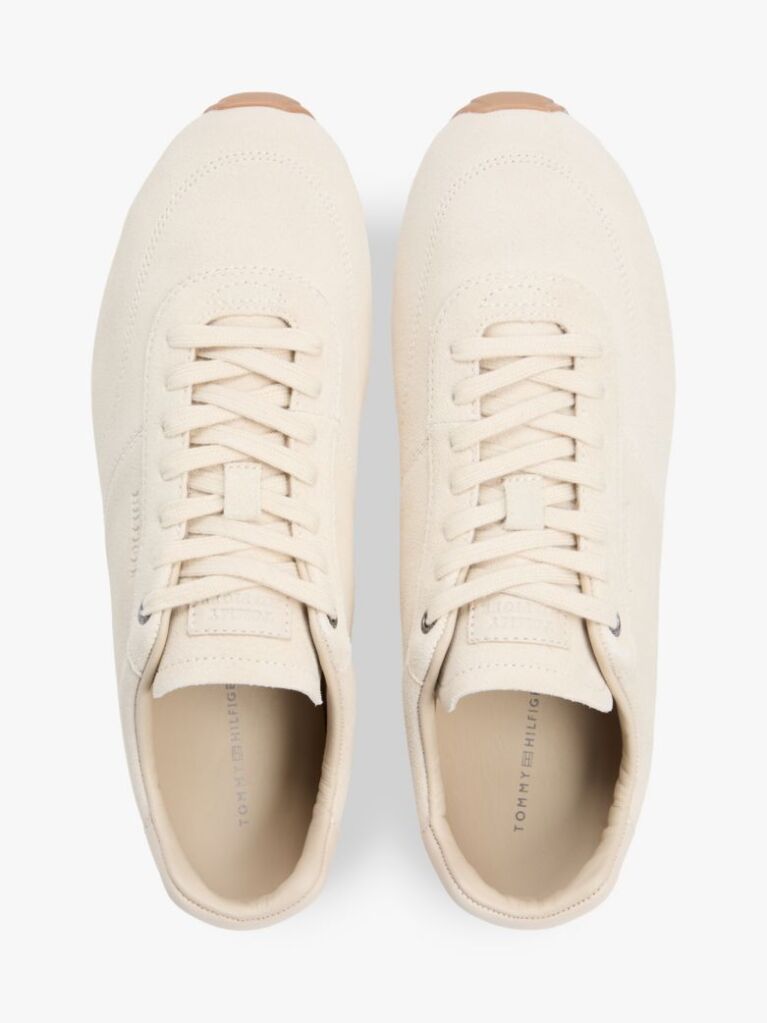 Μπεζ Σουέτ Sneakers Με Μονοτυπία Hilfiger  Άνδρες