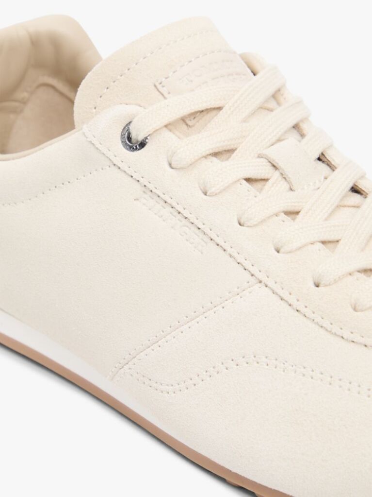 Μπεζ Σουέτ Sneakers Με Μονοτυπία Hilfiger  Άνδρες