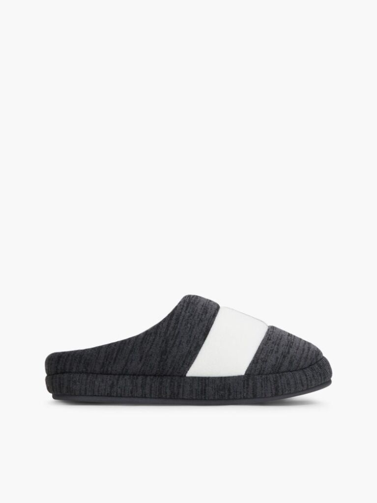 Grey Colour-Blocked Flag Slippers  Men