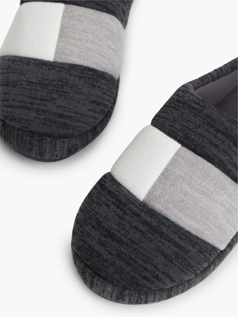 Grey Colour-Blocked Flag Slippers  Men