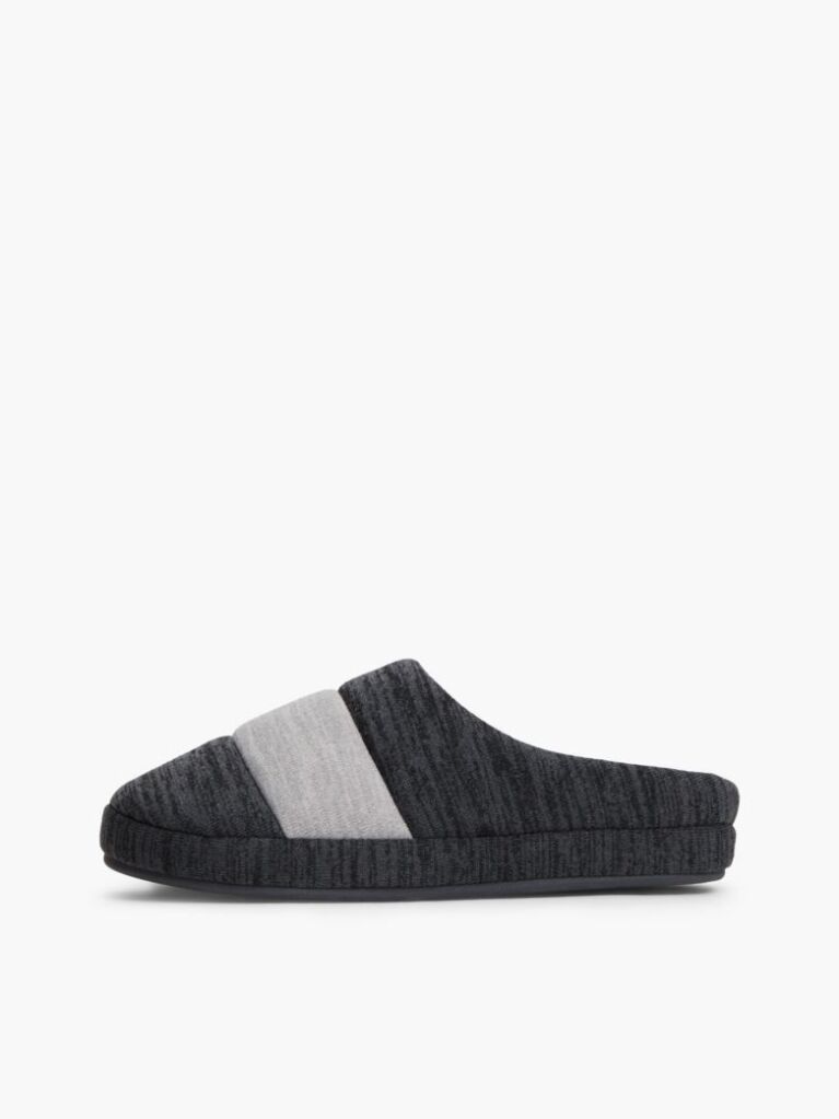 Grey Colour-Blocked Flag Slippers  Men