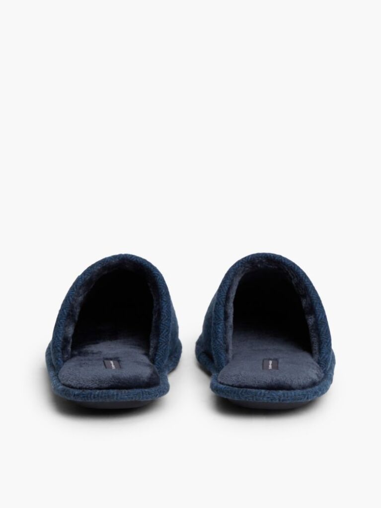Blue Enamel Flag Herringbone Slippers  Men