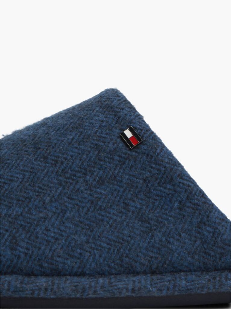Blue Enamel Flag Herringbone Slippers  Men