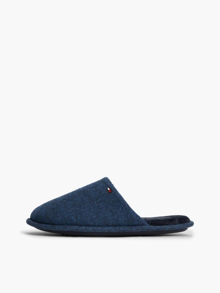Blue Enamel Flag Herringbone Slippers  Men
