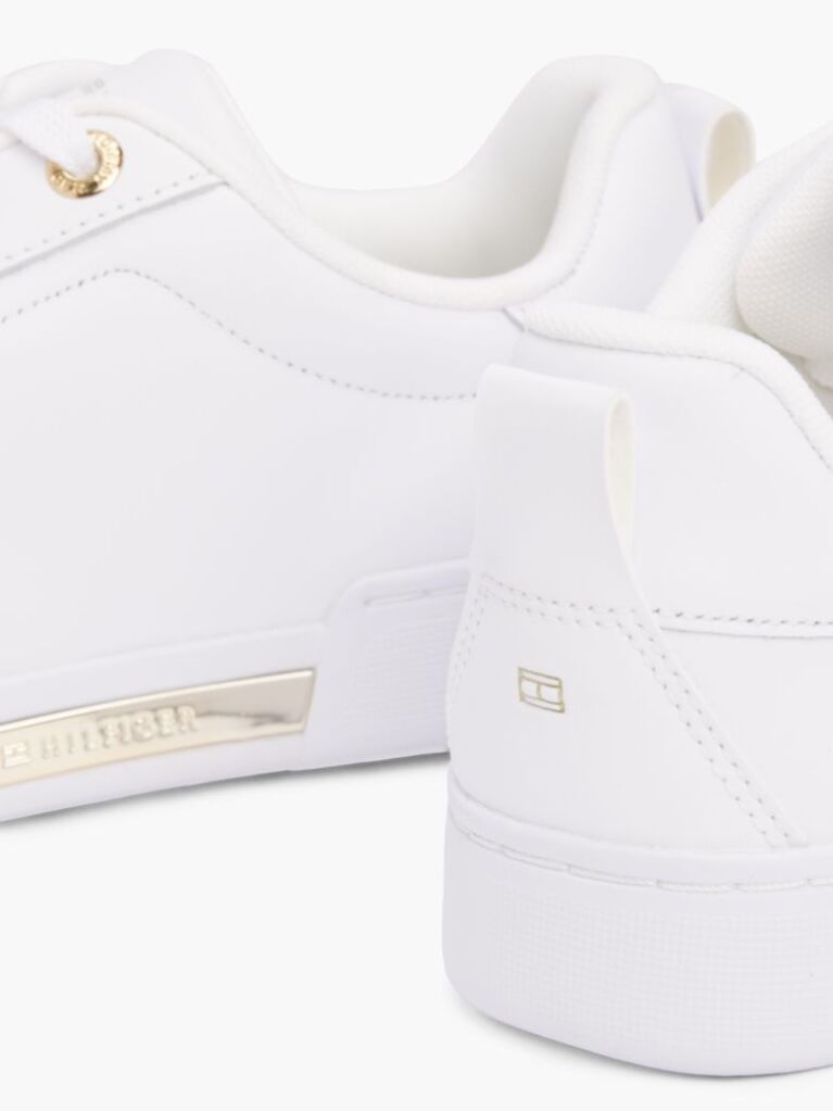 Άσπρο Δερμάτινα Sneakers Court  Γυναίκες