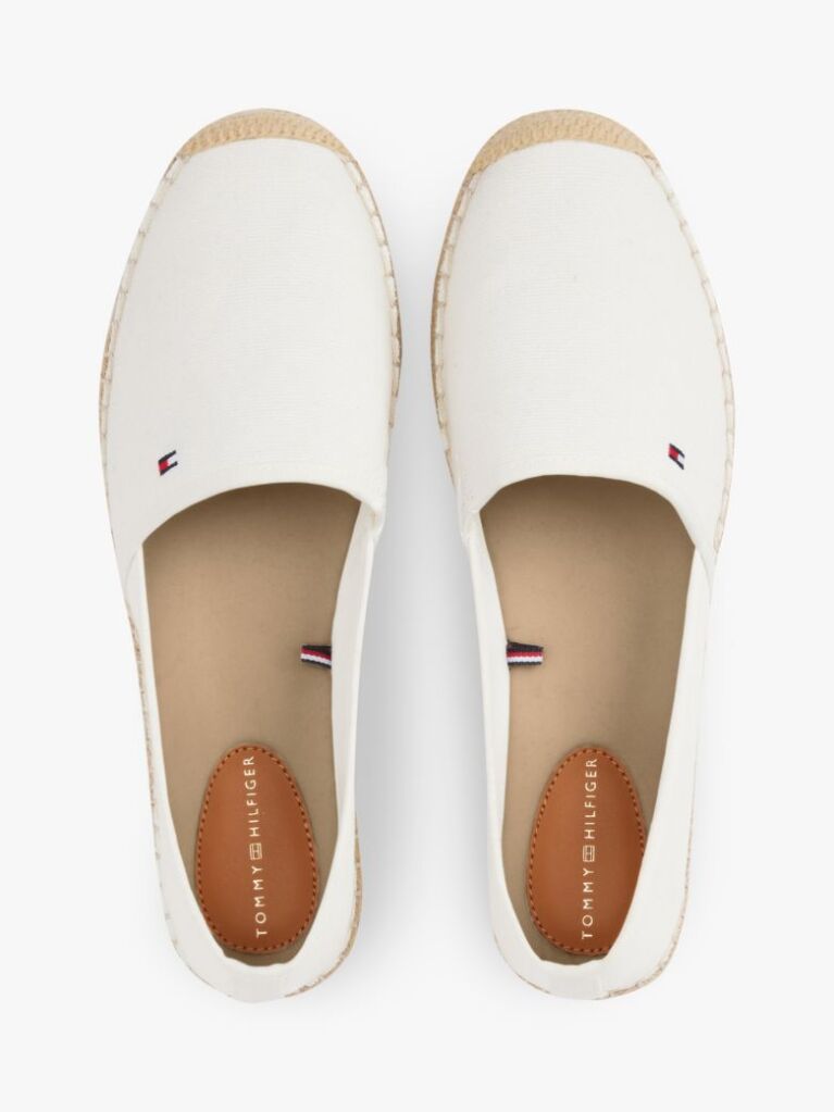 Beige Flag Embroidery Canvas Espadrilles  Women