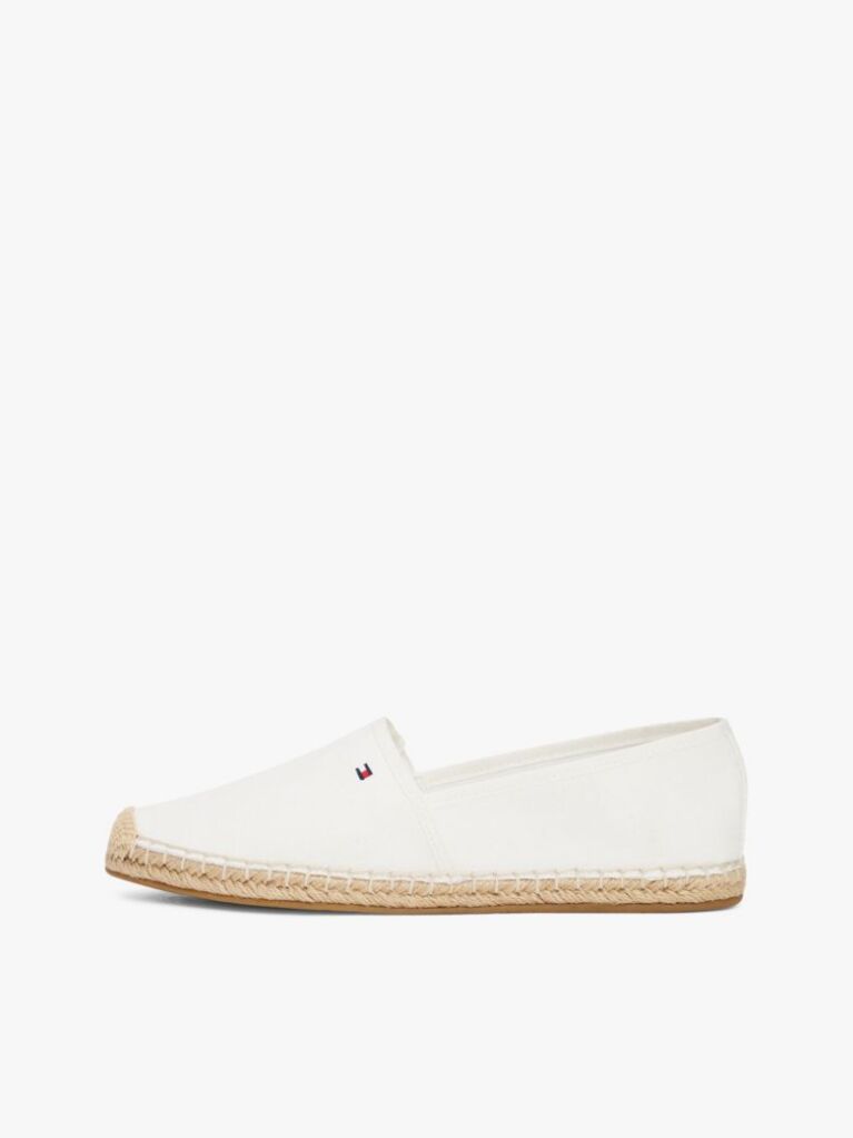 Beige Flag Embroidery Canvas Espadrilles  Women