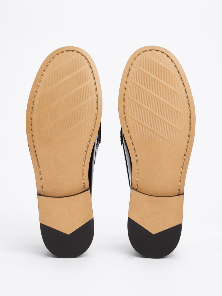 Black Patent Leather Loafers  Women