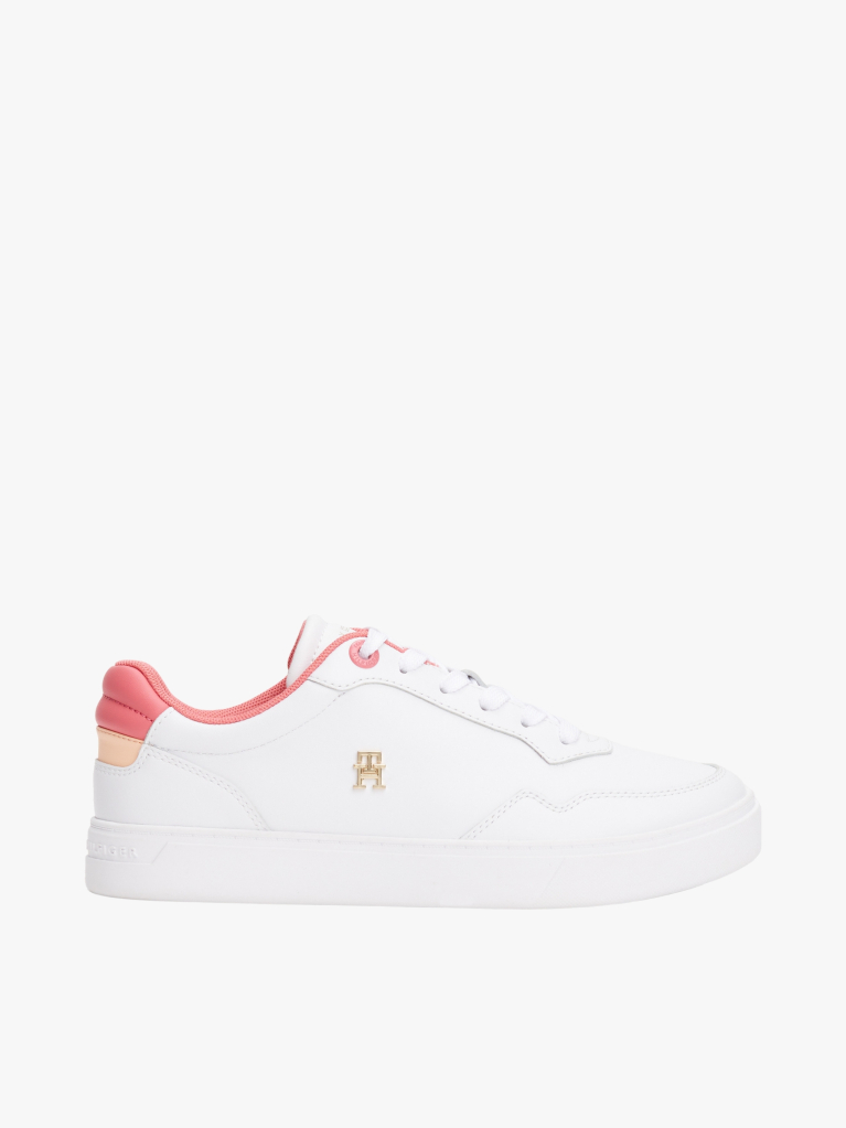 Άσπρο Δερμάτινα Sneakers Με Colour-Pop Λεπτομέρειες  Γυναίκες