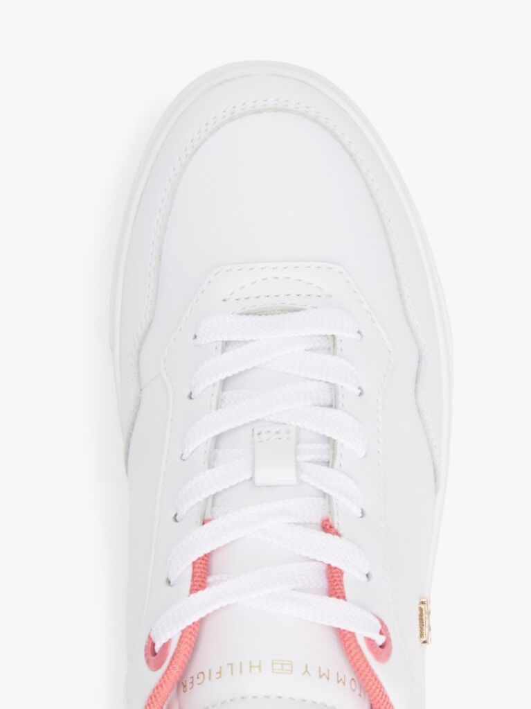Άσπρο Δερμάτινα Sneakers Με Colour-Pop Λεπτομέρειες  Γυναίκες