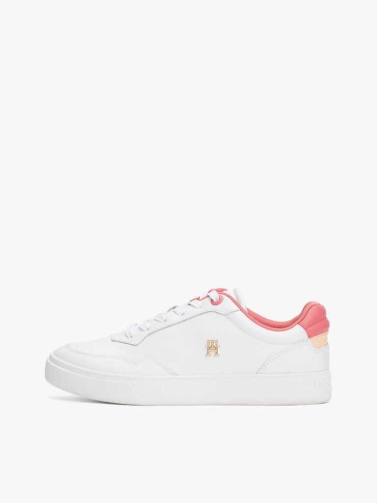 Άσπρο Δερμάτινα Sneakers Με Colour-Pop Λεπτομέρειες  Γυναίκες